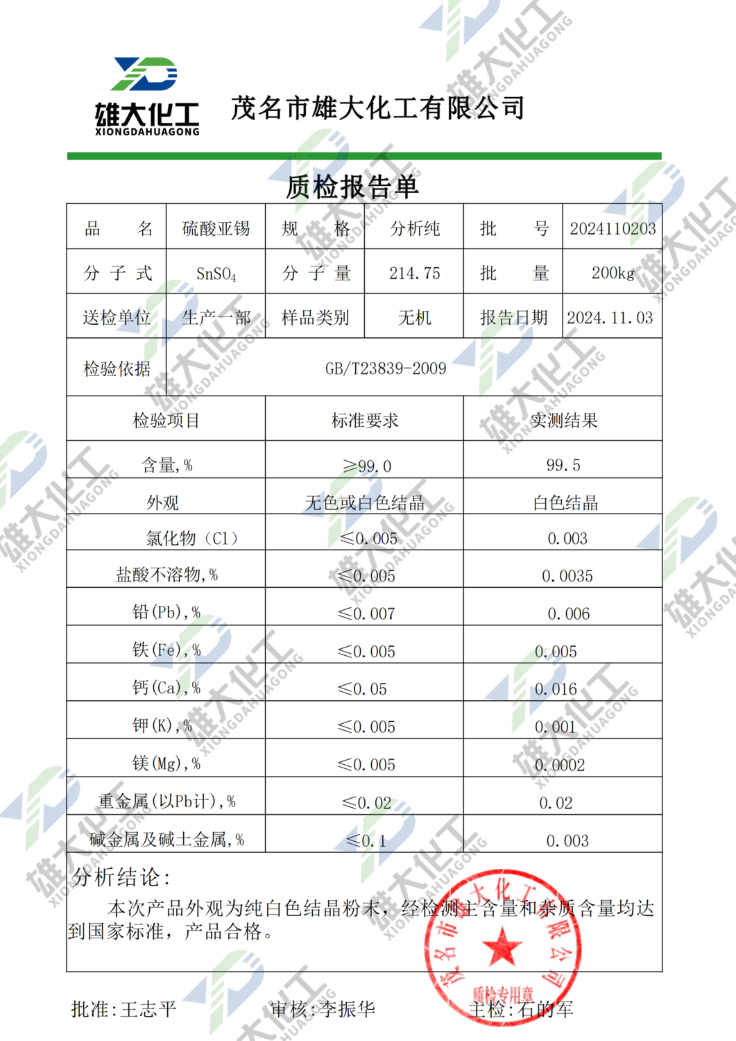 硫酸亚锡检测报告_--雄大化工_00.png